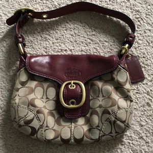 Vintage Coach Hobo Purse Jacquard F0773-11441